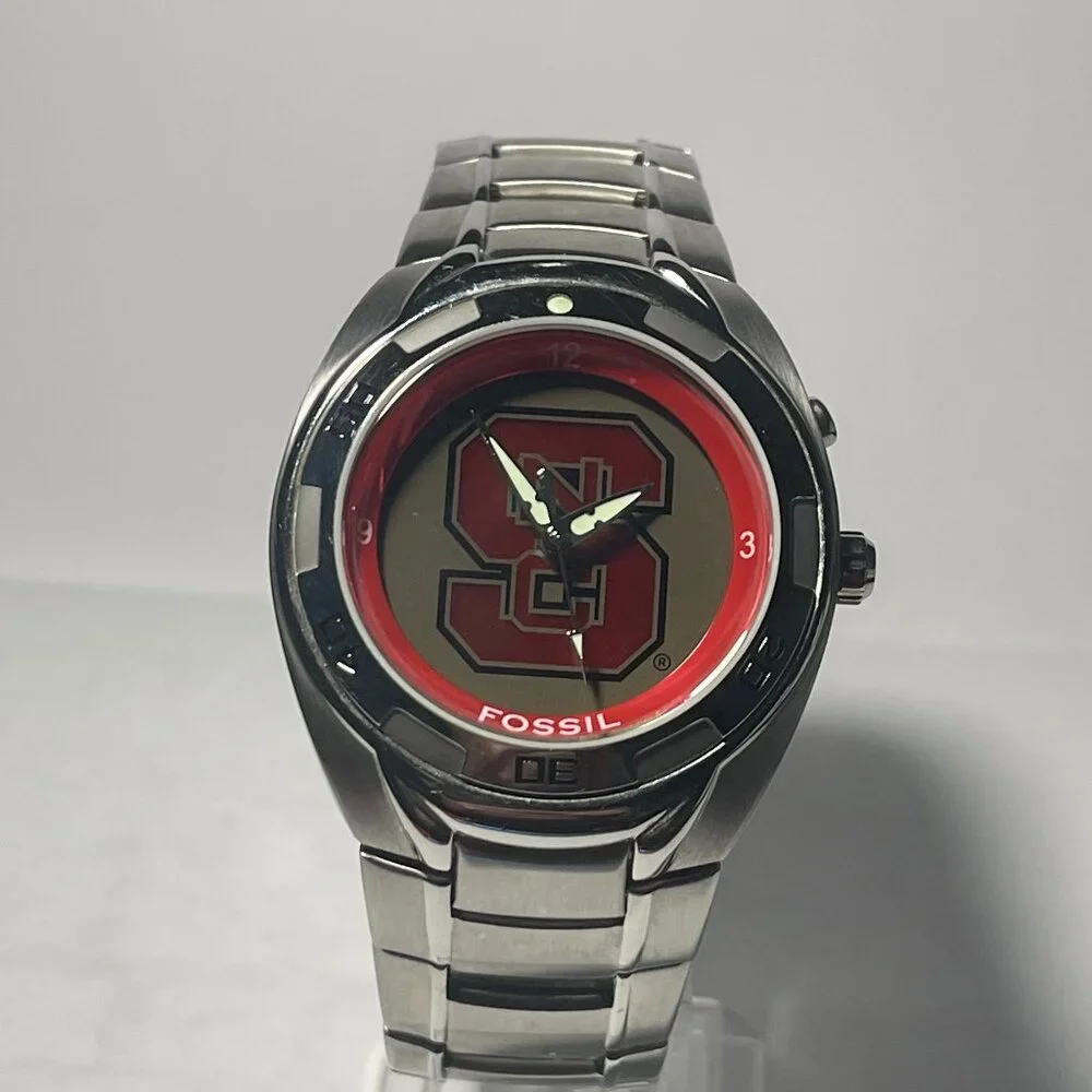 NC State Wolfpack NCAA Stainless-Steel Kaleido Watch by Fossil NEW